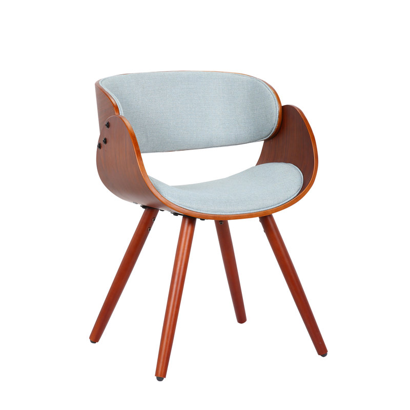 Chaise avec accoudoirs en lin Albinas, Gris