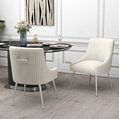 Baudel 19.7'' H Tufted Velvet Upholstered Side Chair