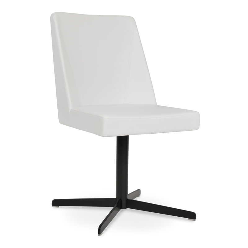Chaise d'appoint rembourrée Prisma en blanc