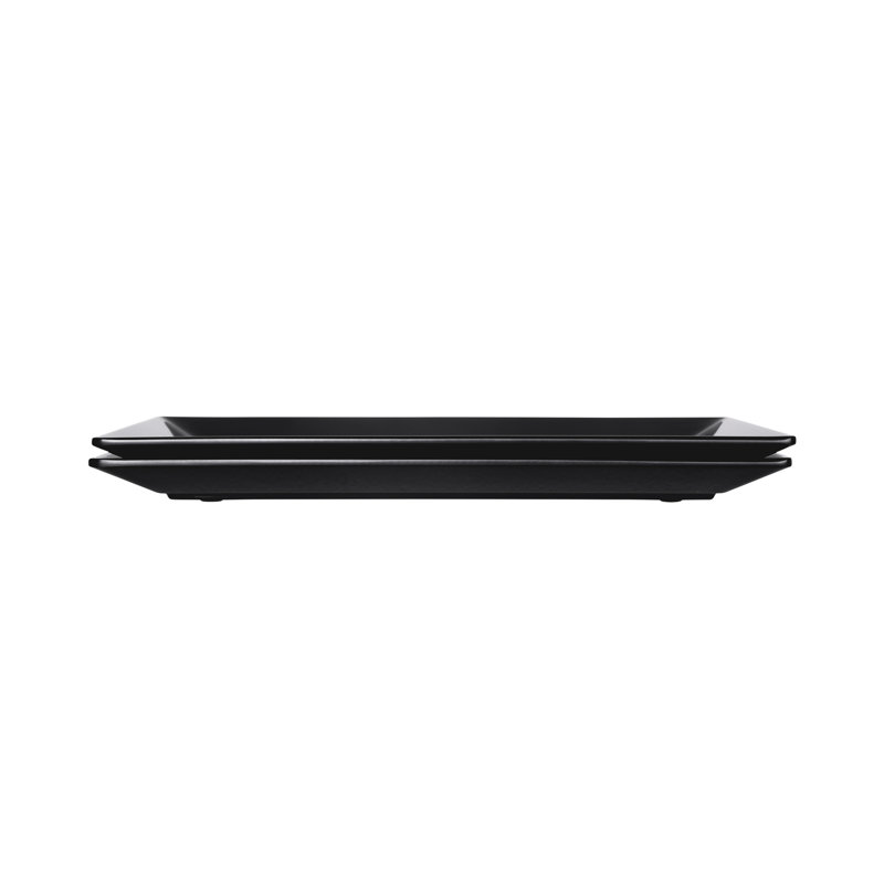 Elite Global Solutions Melamine Platter, Black, 1" H x 13.75" W x 9" D