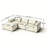 107" Compressed Sectional Sofas (Khaki)-1993808463