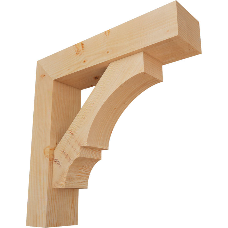 Balboa Block Offset Brace Bracket, 32 x 32, 7 1/2"W Douglas Fir (Smooth)