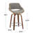 Palmona 24" Fixed-Height Counter Stool with Bent Wood Legs & Round Footrest (Set of 2)