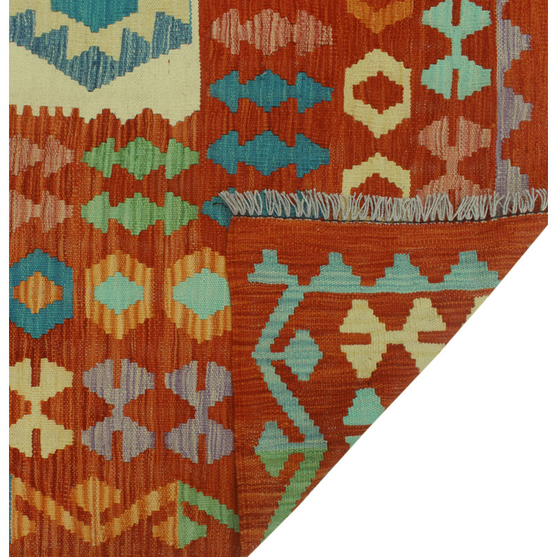 Bobbee Flatweave Wool Geometric Indoor Rug