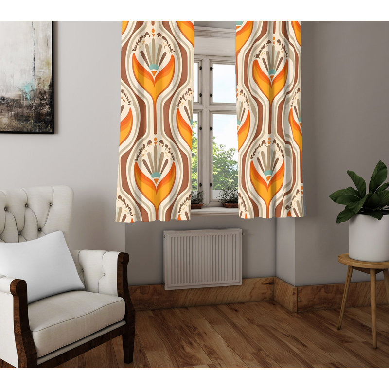 Paire de rideaux semi-transparents Harishankar, L 40 po x L 52 po