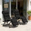 Ensemble de chaises longues inclinables et pliantes pour l'extérieur