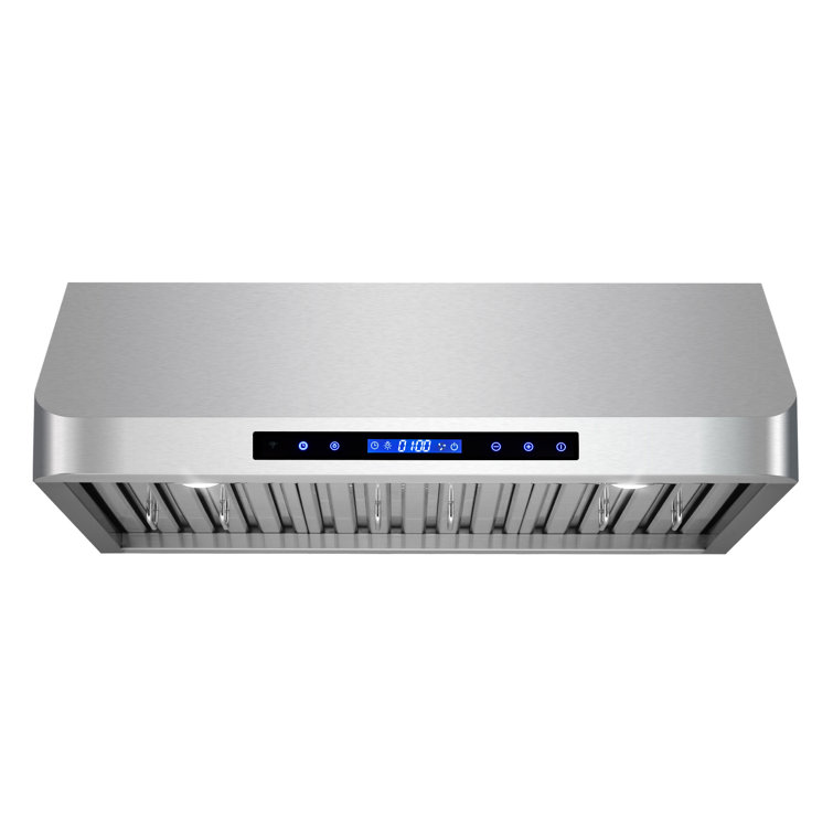 QS Series Cosmo Haven Collection Ducted Under Cabinet Range Hood, Touch Controls, LED Lights, Stainless Steel