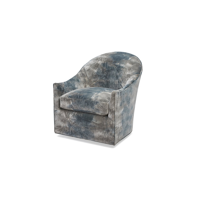 Kim Barrel Chair, Watson Forest 100% Polyester