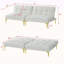 Tissu convertible futon avec pieds en métal