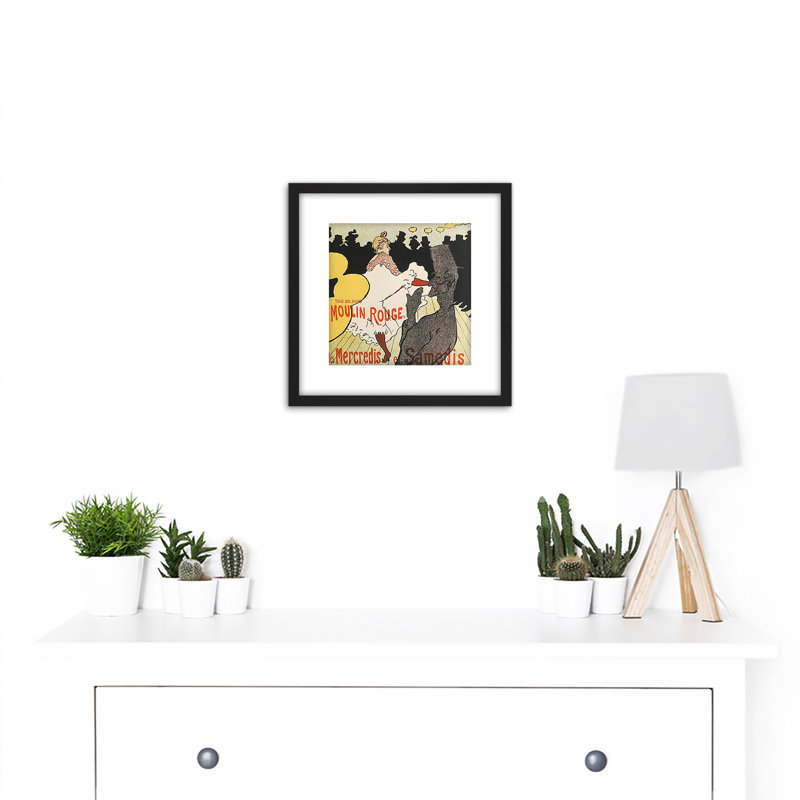 Toulouse-Lautrec Dancer La Goulue Cabaret Advert by Henri De Toulouse-Lautrec - Single Picture Frame Painting