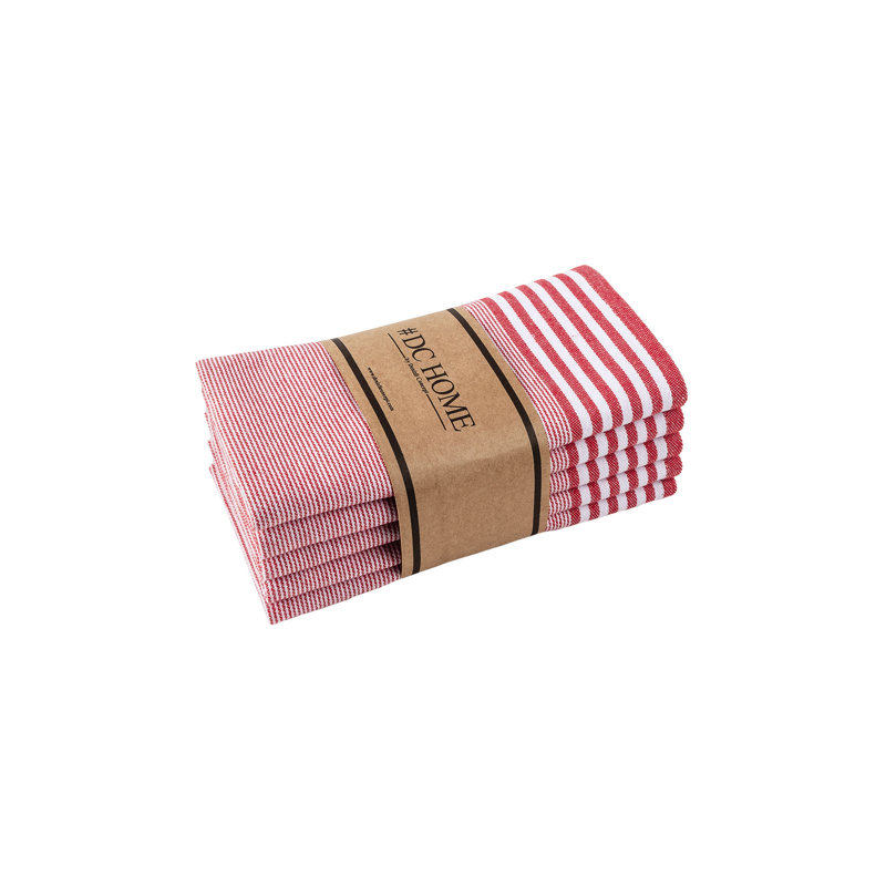 Ensemble de serviettes de toilette de qualité supérieure (5 pièces), rouge, 19,7 po x 27,6 po | 85% coton / 15% polyester, 8,0 oz / m² | Lavable en machine à 30-40 ° C | Doux, absorbant, parfait pour la maison ou la salle de sport, confort luxueux