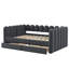 Lit de jour moderne de style ferme, de format queen, avec 2 tiroirs-1979468334