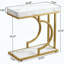 Table de chevet stable avec plateau en faux marbre