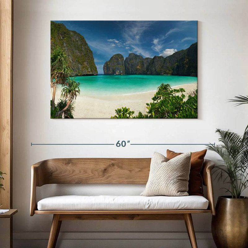 Plage de l'île Gillard Phi Phi, H 32 po x l 48 po