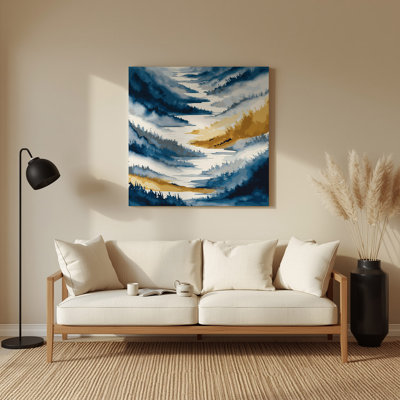 Aquarelle, paysage, 38, art mural gris en métal