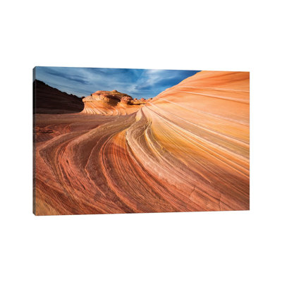 The Wave, Coyote Buttes, Paria-Vermilion Cliffs Wilderness, Arizona, USA by Russ Bishop - Wrapped Canvas Photograph