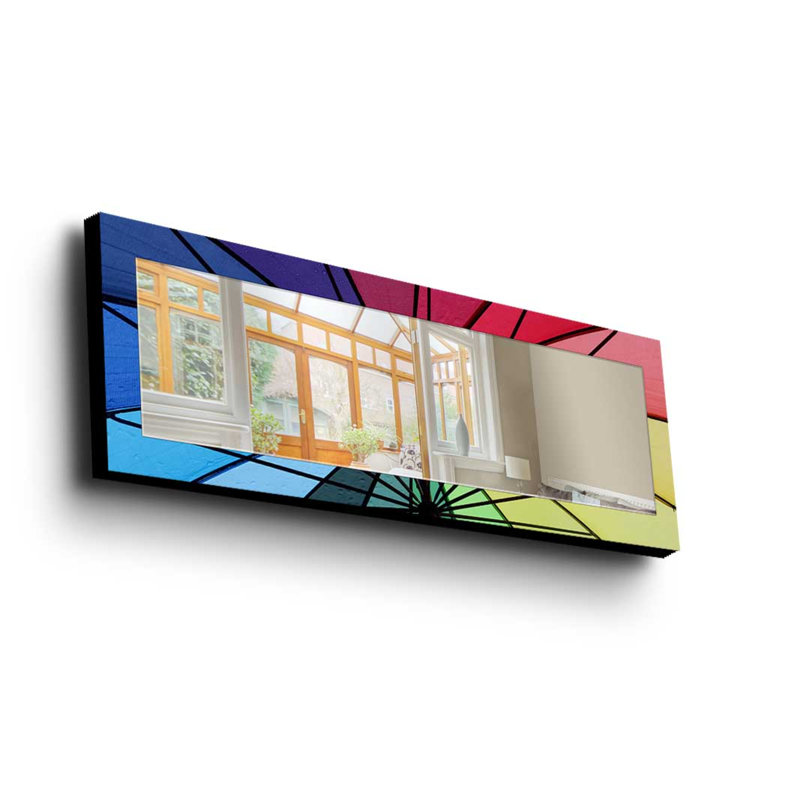 Élégant miroir décoratif avec cadre 100% bois de pin, 15,7 po x 47,2 po | Miroir en verre véritable (épaisseur: 0,2 pouce) | Peinture sur tissu élégante | Idéal pour le salon, la chambre à coucher et le vestibule