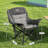 Padded Camping Chair for Adults, Portable Folding Camping Chair with Side Pockets, Cup Holders, and Carry Bag, Outdoor Camp Chair for Backyard, Fishing, and Sports, Gray-1767278580