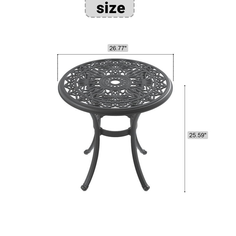 Outdoor Dining Table , 26.7 " W 27.04 " D
