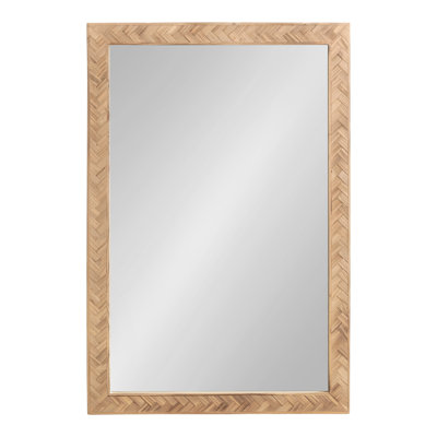 Rectangle Pieced Wood Bathroom Mirror
