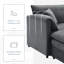 Chenille modulaire de 136 po avec coussins doubles et repose-pieds amovibles, canapé en U en forme de nuage pour le salon, siège profond 6 places, repose-pieds