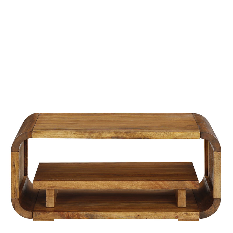 Acton Solid Coffee Table with Storage, Mango