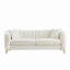 Canapé-lit moderne à 3 places avec pieds en métal doré et 2 coussins Modern Chenille-472375551