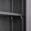 Armoire de rangement pliante en métal noir - portes verrouillables avec tablette réglable, casier pliant facile à assembler pour le bureau à domicile / école / garage, conception compacte pour les petits espaces