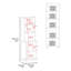 Garde-manger, 4 portes, 4 tablettes