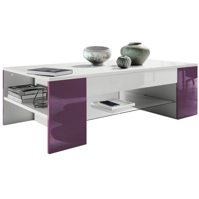 Mazzone Coffee Table with Storage, Blackberry