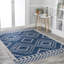 Tapis bleu marine / ivoire Amir Moroccan Beni Souk-1331050084