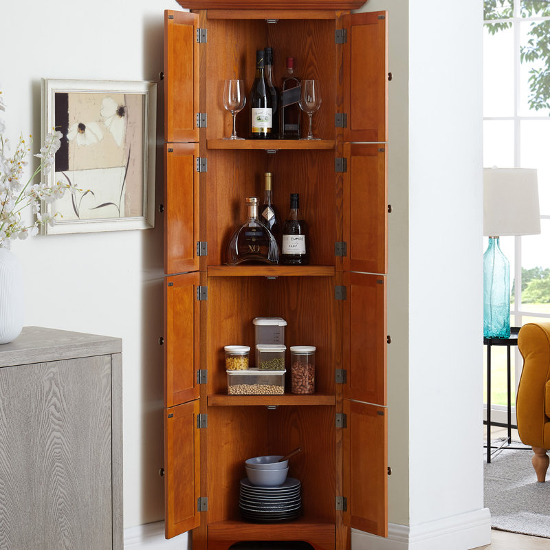 4 armoires en chêne avec 8 portes - idéales pour le rangement et l'organisation de la maison 72 po de hauteur