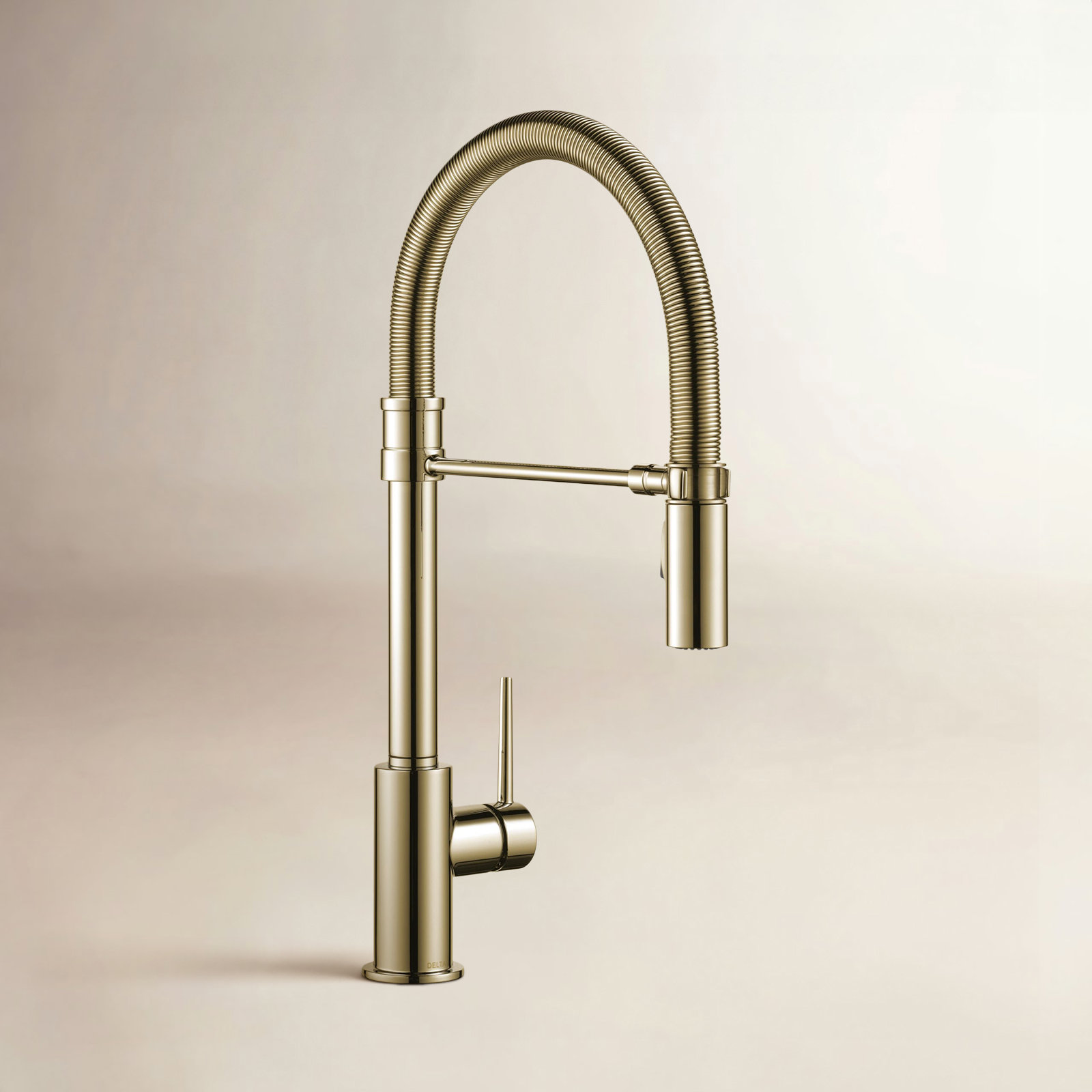 Delta Trinsic Pull Down Sprayer Kitchen Sink Faucet, Pro Commercial Style Pull Down Kitchen Faucet, Polished Nickel
