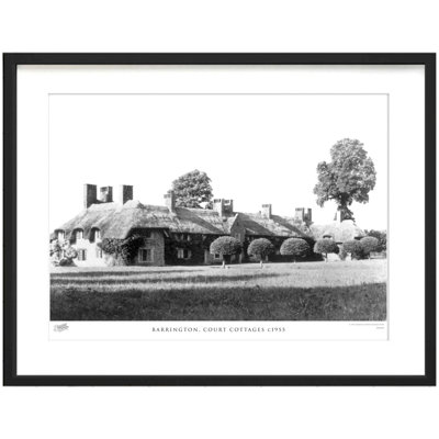 Barrington, Court Cottages C1955 1 Piece Single Picture Frame Wall Art