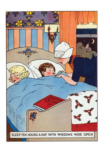 «Sleep 10 Hours a Day with the Windows Wide Open», impression, H 36 po x l 24 po