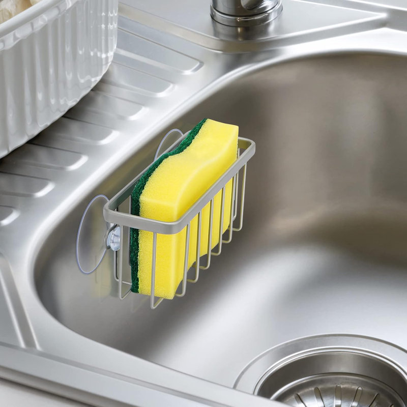 Support robuste pour éponge de cuisine avec installation facile et conception peu encombrante