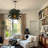 1-Light Pendant Lights Green Flower Rattan-467432301