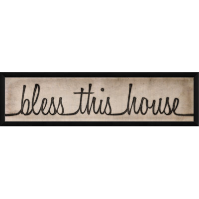 « bless this house », art textuel encadré