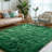 Solid Rug Soft Fluffy Green Indoor Area Rug for Living Room Bedroom Nursery Kids Room-835077179-805677154