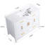 Meuble-lavabo 48 po avec lavabo en céramique et tiroir, porte, armoire de rangement-1348802027