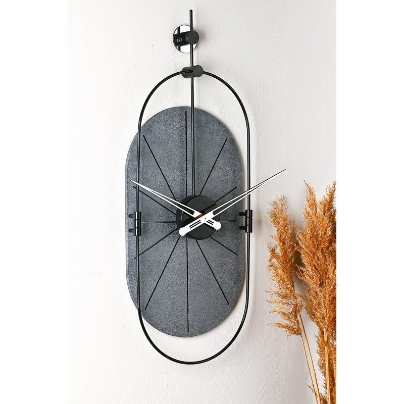 Horloge murale décorative, Gris