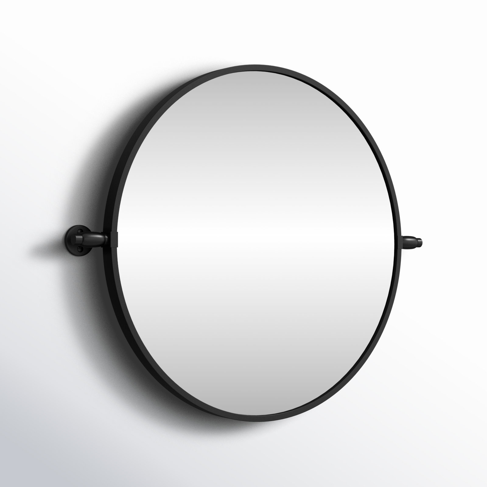 Belfield Metal Wall Mirror, 24" x 24", Black