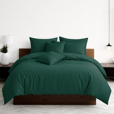Luxury 3-Piece Dyed Duvet Cover Set With Pillowcases