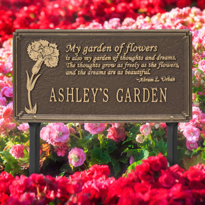 Dianthus Personalized Garden Sign