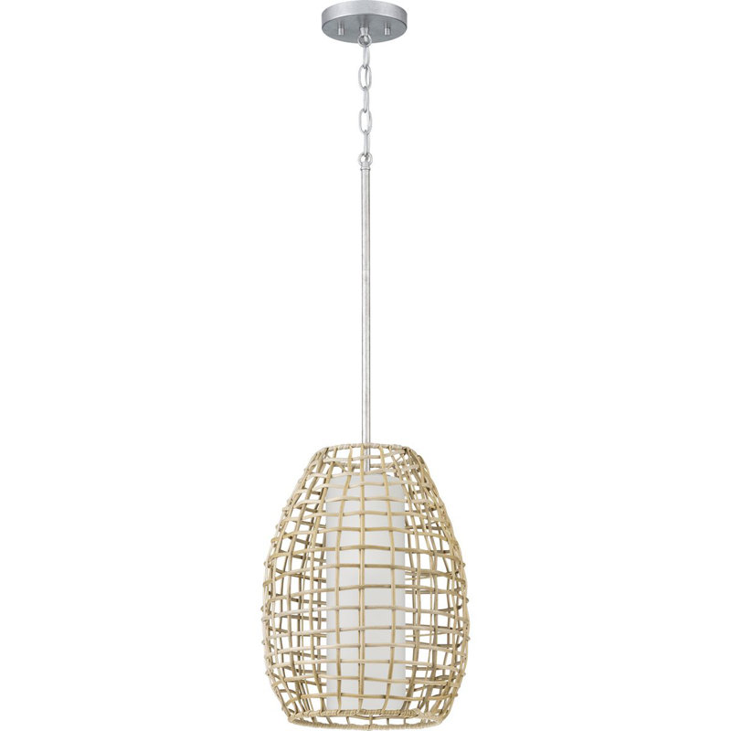 Luminaire suspendu géométrique simple à 1 lumière, Galvanisé