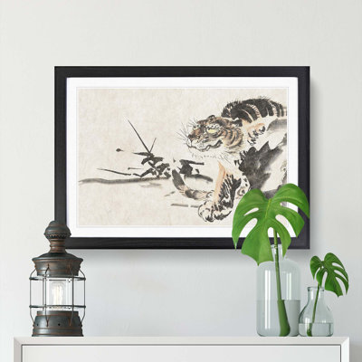 Hidden Tiger by Kawanabe Kyosai - Picture Frame Painting Print