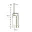 Dante Chrome Floor Caddy And Toilet Roll Holder-120189906