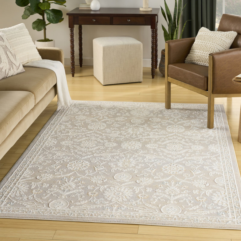 Classic Light Grey Area Rug, Rectangle 239 x 300 cm