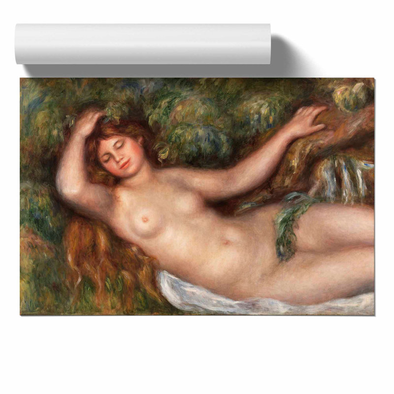 Reclining Nude by Pierre Auguste Renoir - Frameless Print, 42cm H x 59cm W x 0.1cm D