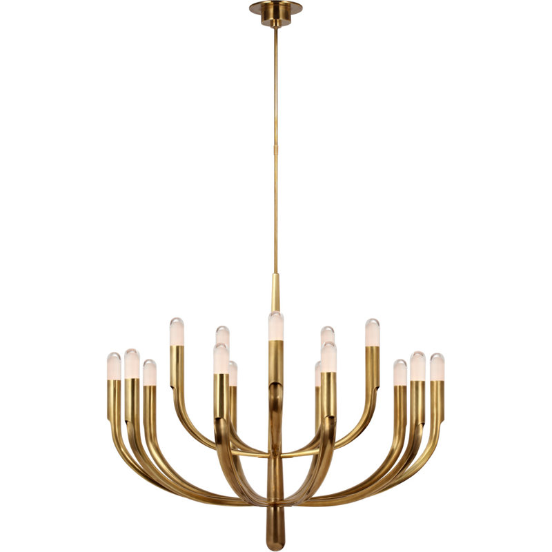 Kelly Wearstler 15 - Light LED Chandelier, Clear, Bronze